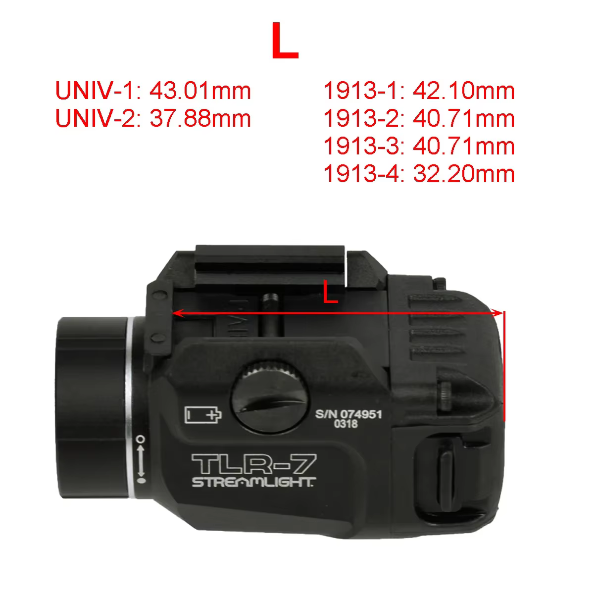 Streamlight TLR Tactical Scout Light Ourdoor Flashlight TLR-1 TLR-1HL TLR-3 TLR-4 TLR-7 TLR-8 LED Hunting Spotlight Torch — image 5