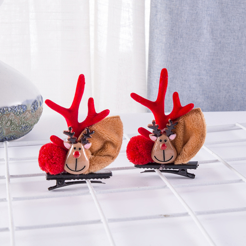 Deer Horn Headwear Hairpin Fairy Christmas Clip Hairpin Photo Taking Hairpin Cute Clip — image 8