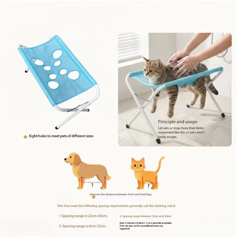 Pet Grooming Hammock—Pet Bathing and Grooming Bed for Cats and Dogs; Foldable, Scratch- and Bite-Resistant Grooming Stand — image 4