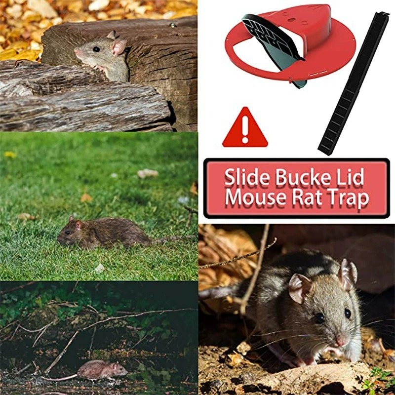 Mice Mouse Trap Bucket Flip Lid, Mouse Trap Bucket Indoor Outdoor, Humane Mouse Trap, Mouse Trap Bucket Lid Auto Reset — image 2