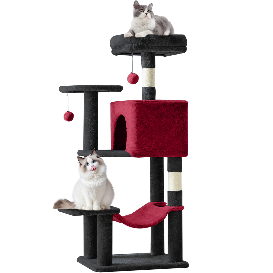 Torre para Gatos de Alto Rendimiento: Arbol Climático con Postes de Escarbar de Sisal Natural — imagen 13