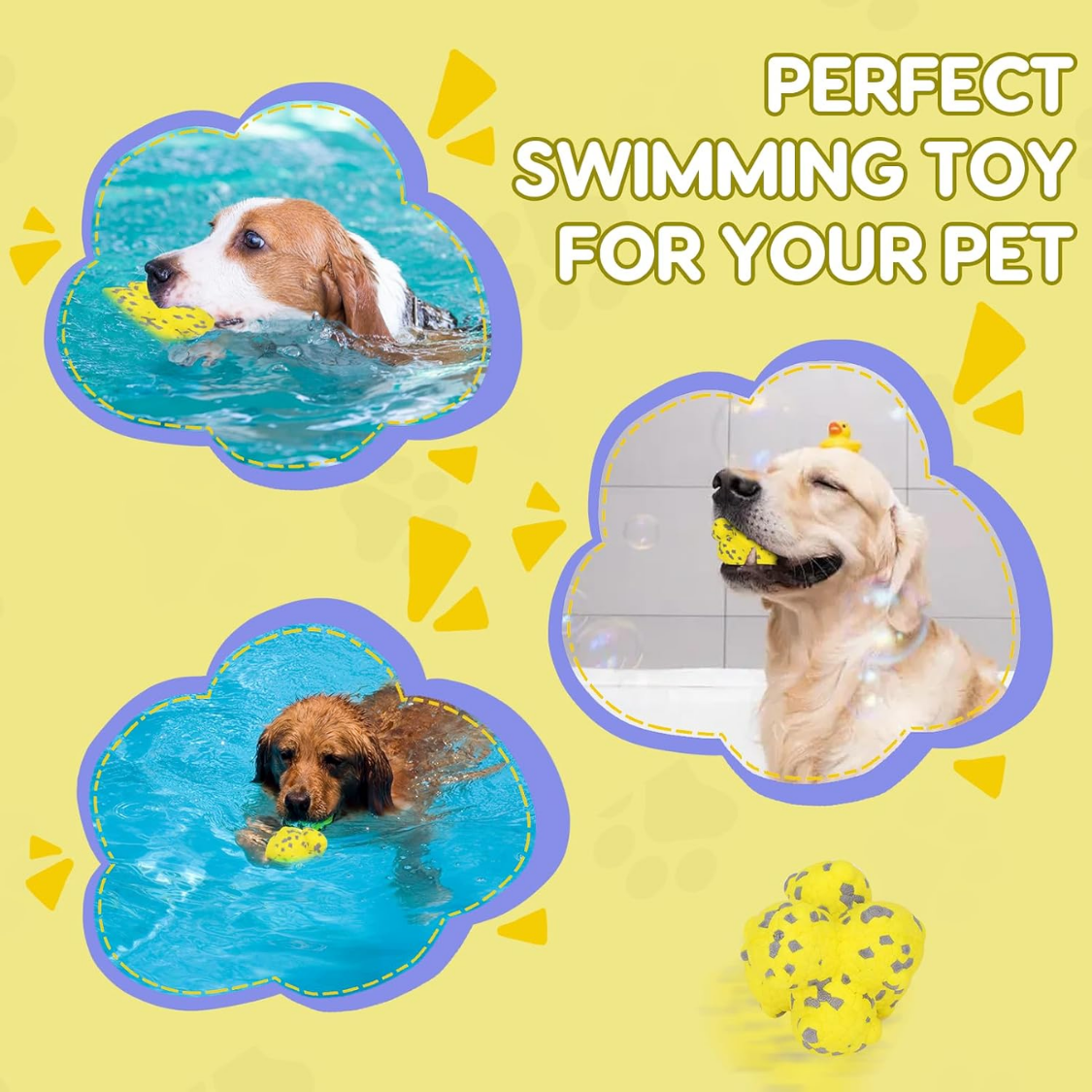 Dog Spike Ball Toy Tough ETPU Interactive Chew Ball For Aggressive Chewers Floating Fetch Ball Teeth Cleaning Puppy & Dog Toy Compatible With Ball Launcher — image 2