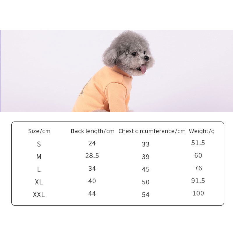 Printed Bear Sweatshirt Faux Shedding Warm Dog Clothes Puppy Dog Bottoming Shirt Pet Two Feet Clothing — image 2