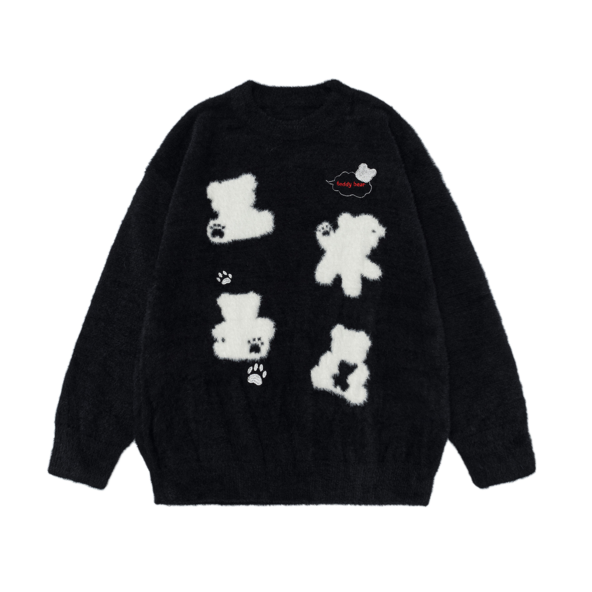 Colorful teddy bear jacquard sweater — imagen 4