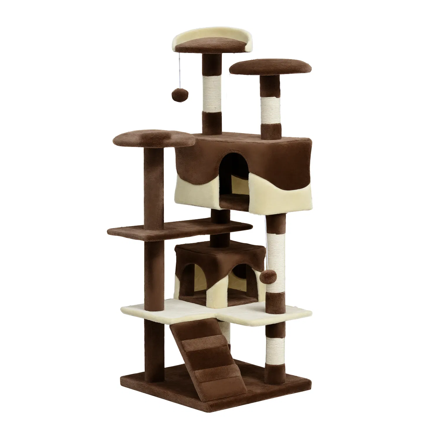 53" Cat Tree Scratching Large Kitten Play House Multi-Level Activity Center Pet Furniture — image 1