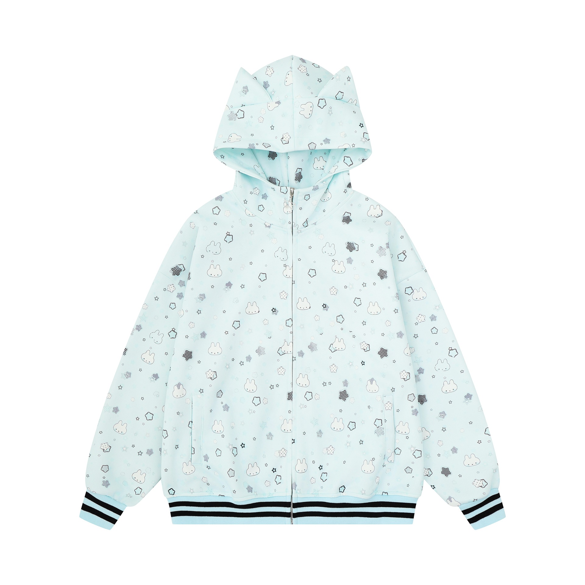 Full printed bunny design hoodie — image 7