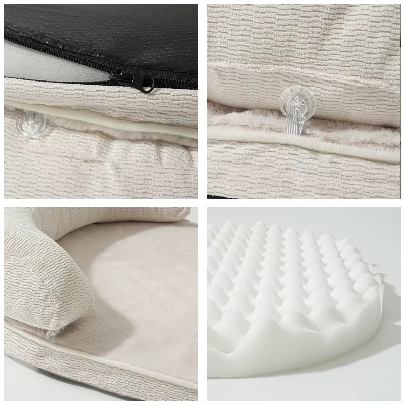 Camas para perros medianos y grandes, cama tipo sofá con almohada, cama suave con soporte de refuerzo, cama de invierno y base antideslizante — imagen 5
