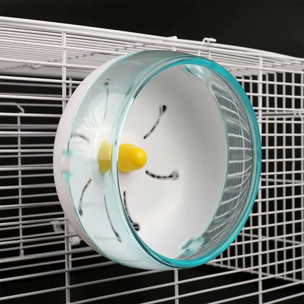 Hamster Wheel Running Disc Toy Sport Running Silent Transparent Small Pet Rotatory Jogging Wheel Toys Pet Hamster Cage Supplies — image 5