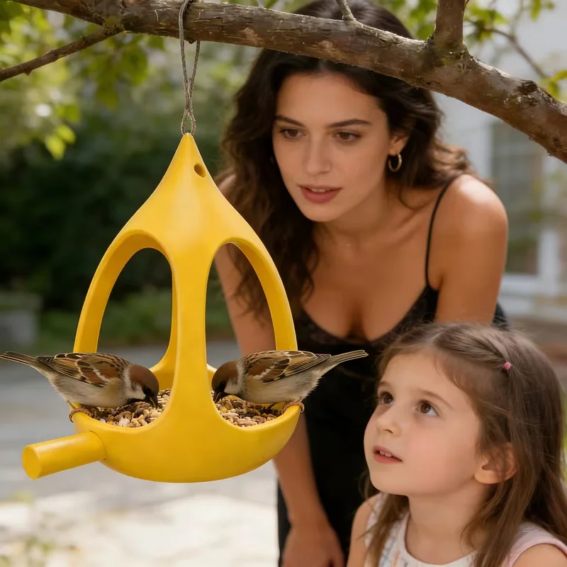 Mini Ball Shaped Bird Feeder with Drain Holes, Waterproof Design for Small Birds, Yard Garden Hanging Decor