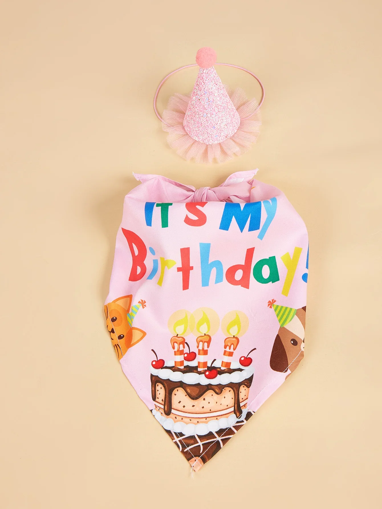 Decoración de Cumpleaños para Perros - Sombreros con Nudo y Bandanas — imagen 6