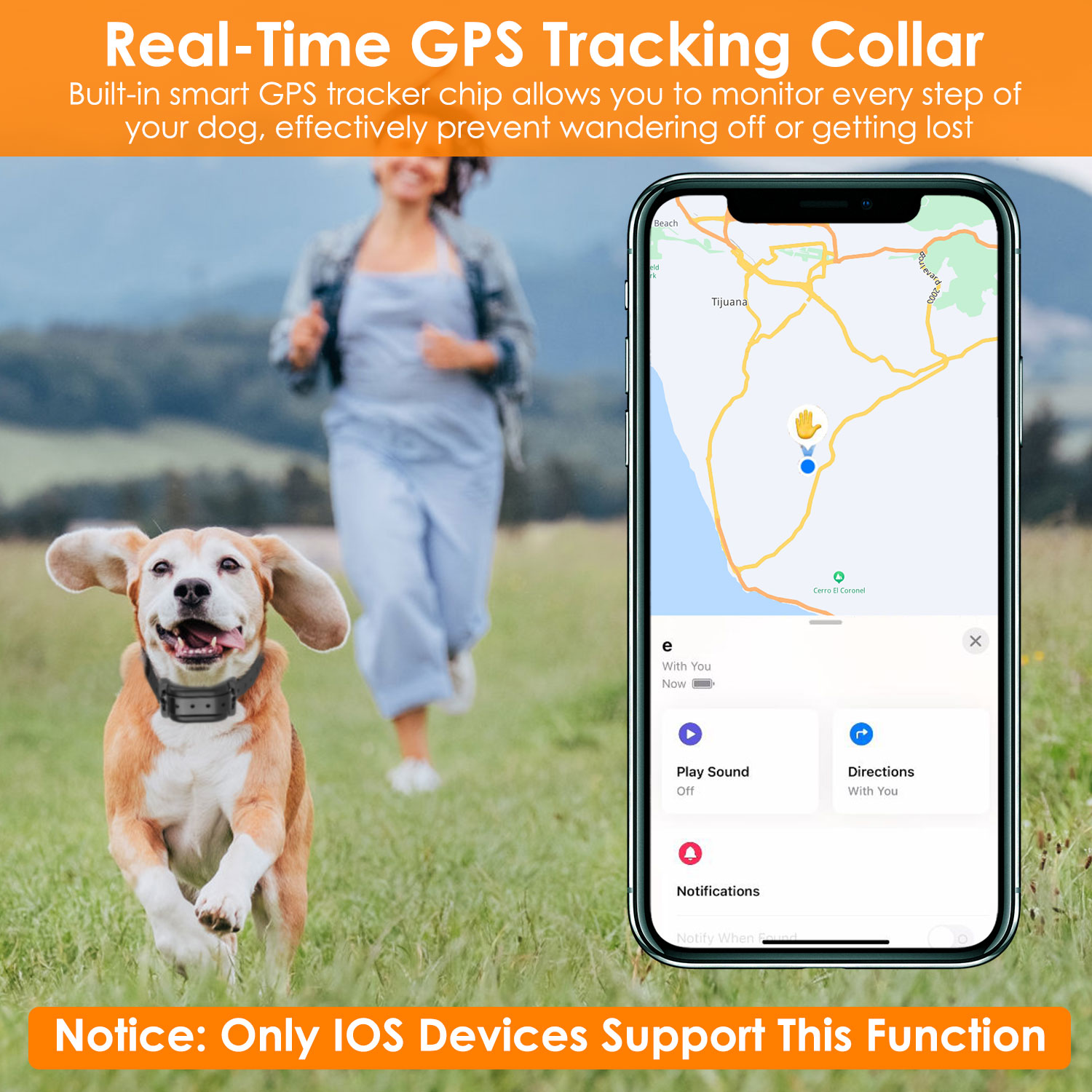 1 Juego de Cerca Eléctrica Inalámbrica para Perros de 328FT con Monitor de Ubicación GPS, Collar Receptor Recargable, Sistema de Cerca con Sonido y Vibración para Perros Pequeños, Medianos y Grandes — imagen 9