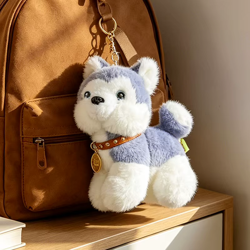 Puppy Party Plush Toys Husky Schnauzer Poodle Bichon Corgi Doll Cute Lifelike Desktop Pet Dog Toys Kawaii Bags Decor — image 3