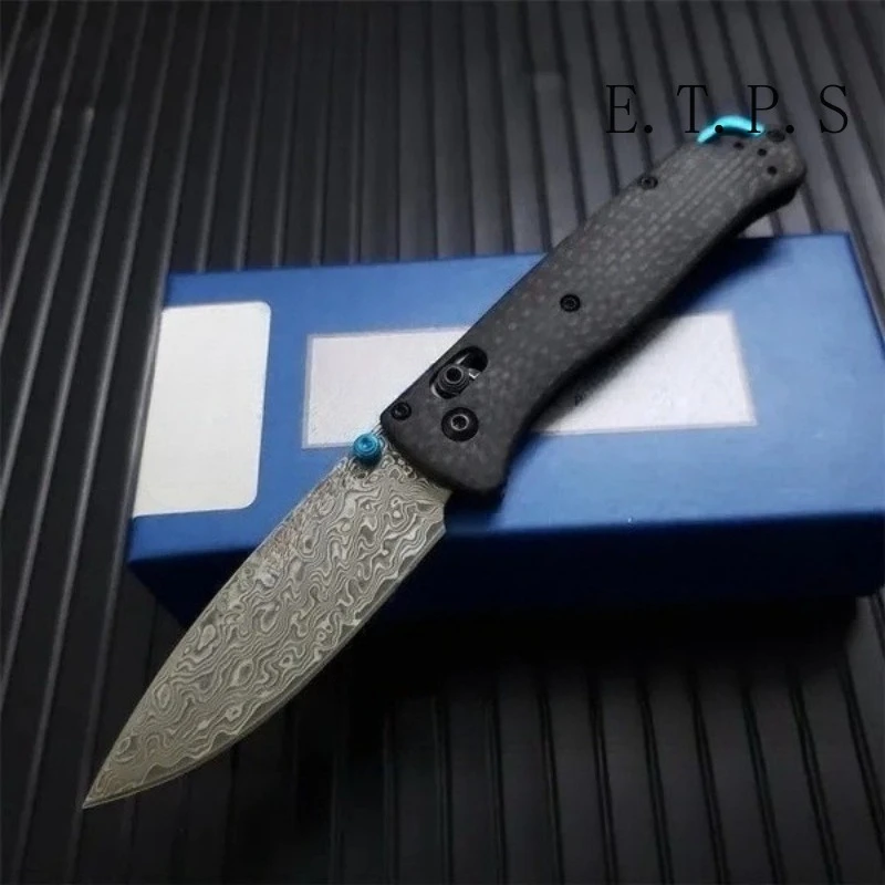 Lock Knives BM 535 Bugout Folding Pocket Knife Damascus Steel Carbon Fiber Handle Hunting Outdoor Knife Camping Survival Tools — image 1