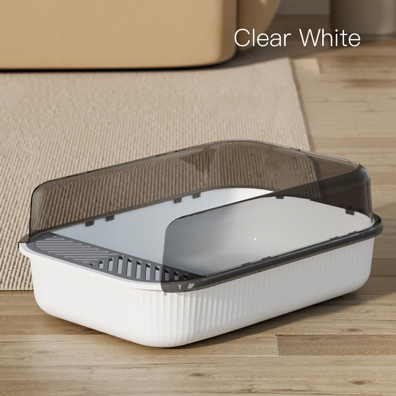 Semi Enclosed Cat Litter Basin Extra Large Anti Splashing Cat Toilet Cat Supplies Cat Excrement Basin Cat Litter Basin — image 9