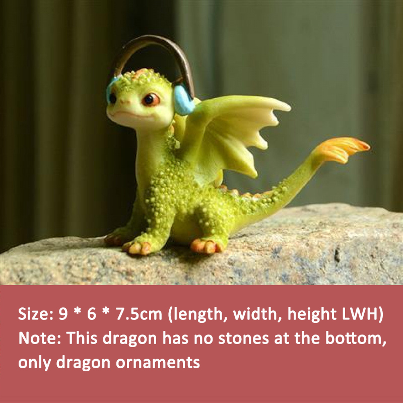 Muñeca de Dragón Cómico en Resina, Decoración de Animales Realista para Interiores — imagen 2