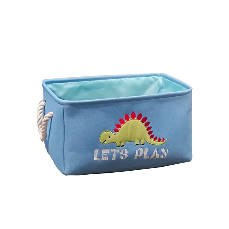 Canvas Folding Embroidery Cartoon Dinosaur Toy Storage Basket Storage Basket — image 7
