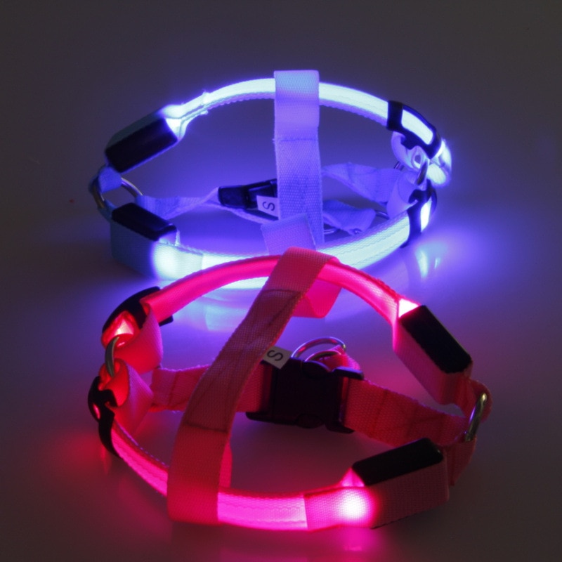 Nylon Pet Safety LED Harness Dog Product Flashing Light Harness Dog Harness Leash Rope Belt — image 5