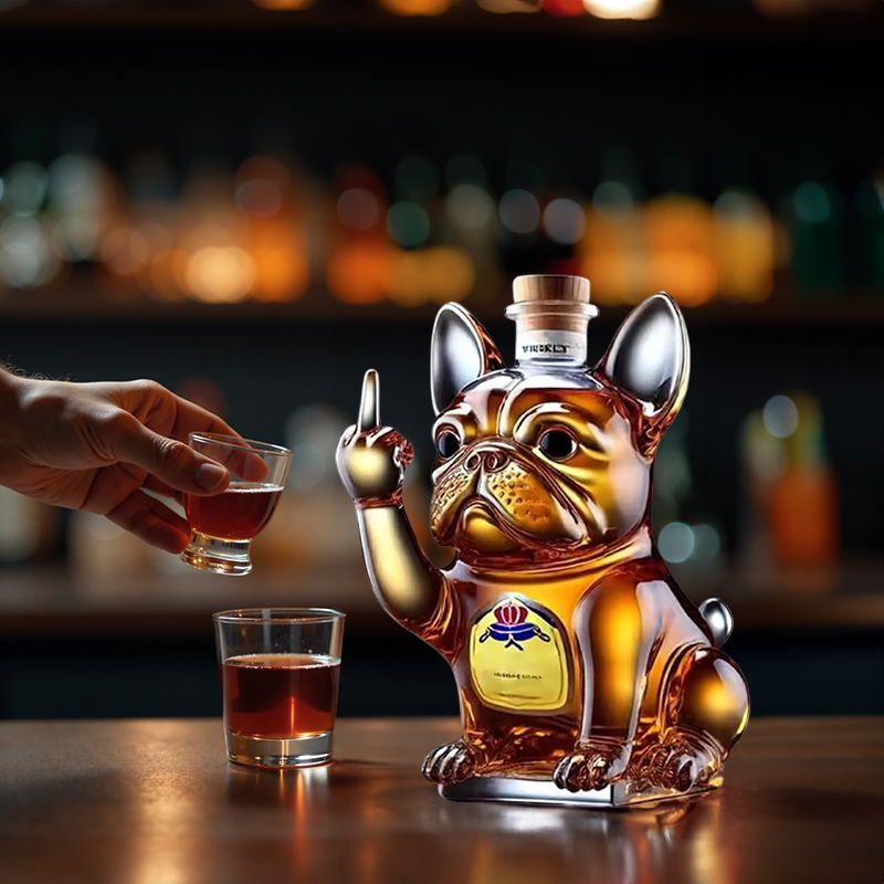 Funny Middle Finger Duck/Turtle/Dog Whisky Glass Decanter – Bar/Office/Home Decor — image 15