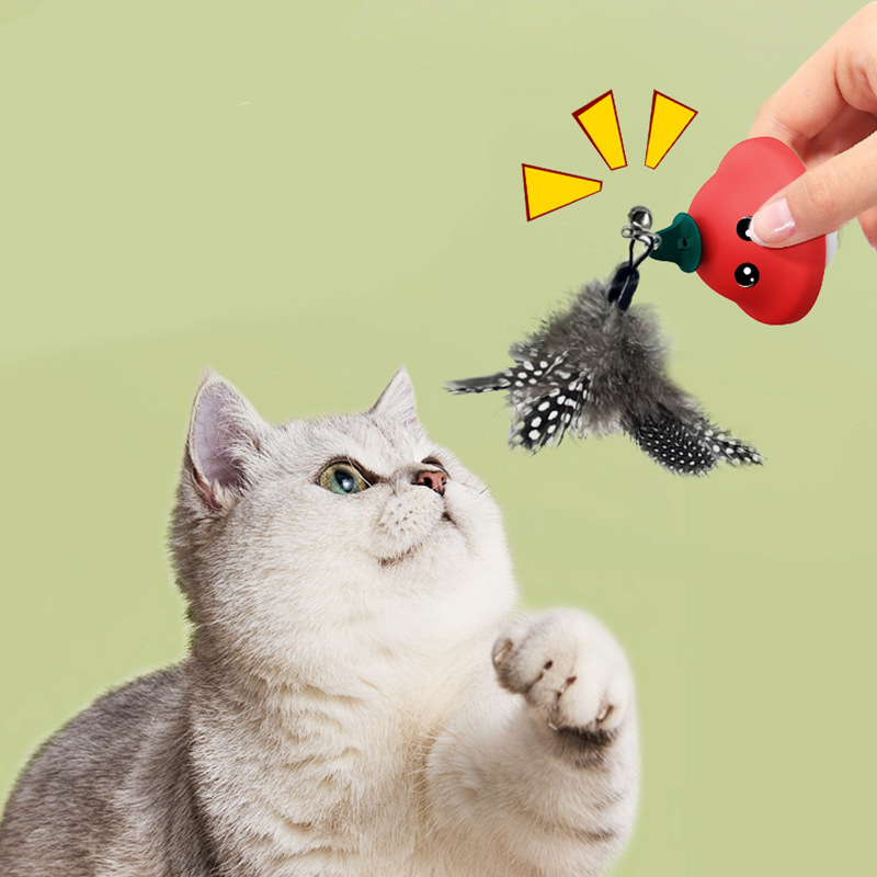 Látigo de Gato con Cepillo y Succion para Actividad de Mascotas Juguetes de Látigo Retráctil para Gatos Domesticos — imagen 1