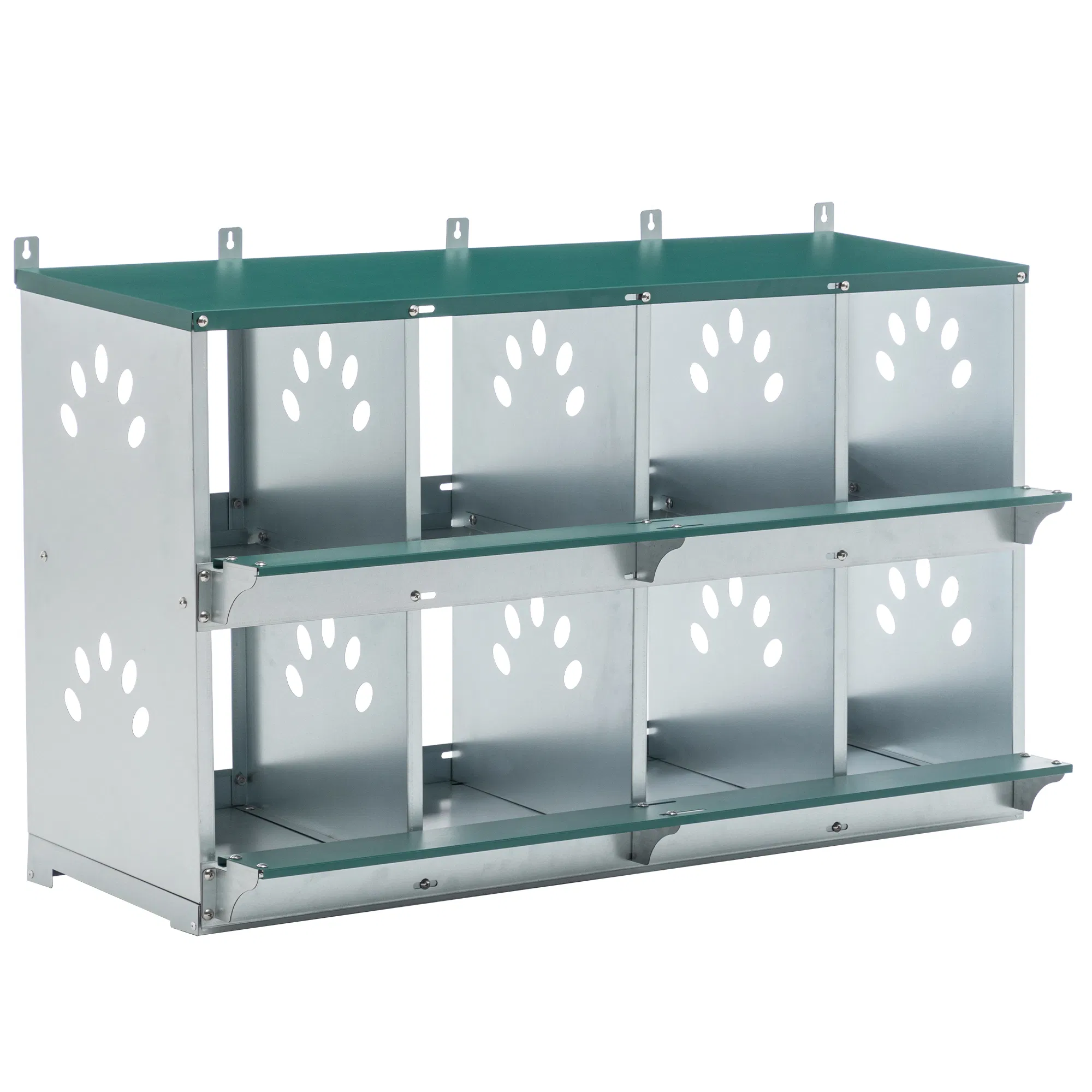 8 Room Metal Chicken Nesting Boxes 8 Compartment Egg Coop — image 1