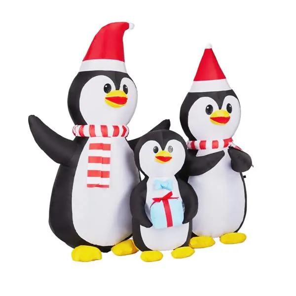 Lighted Christmas Inflatable Decoration, Inflatable Penguin Family, Funny Blow Up Yard Decorations With Built-in LED Lights For Holiday Party Front Yard Lawn Garden Decor — image 10