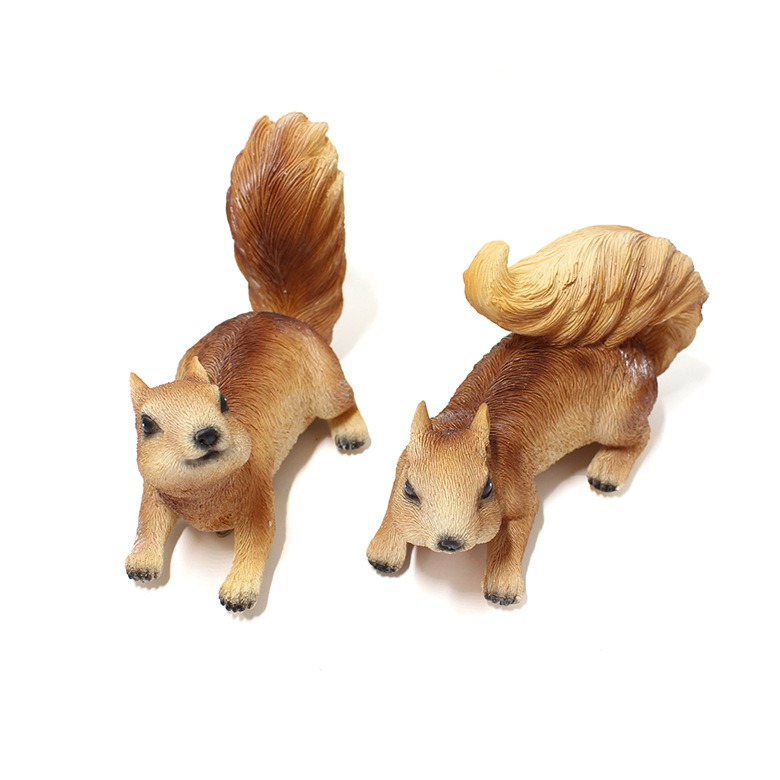 Simulated squirrel ornaments resin park outdoor yard tree decorations pendant