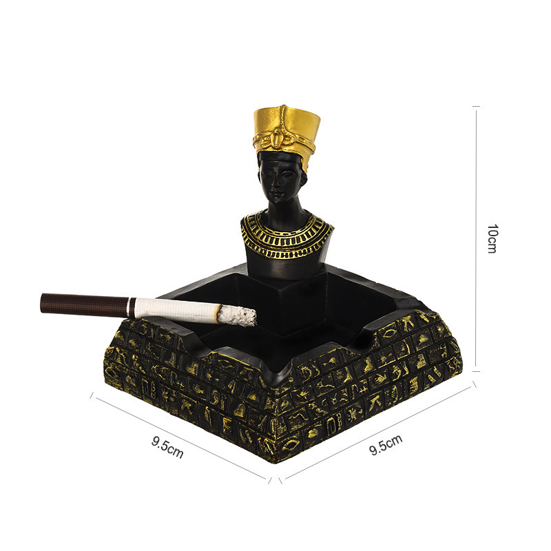 Ashtray Ornament Creative Egyptian Anubis & Cat & pharaoh Ashtray Resin Crafts office living room desktop home decoration — image 11