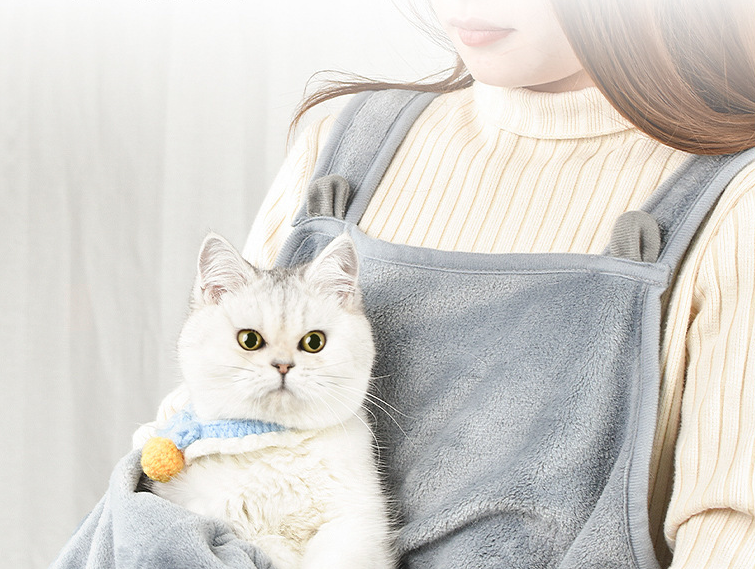 Ropa de cuidado del gato - ropa suave para abrazar gatos, chaleco sin pegaduras ni cabello — imagen 3