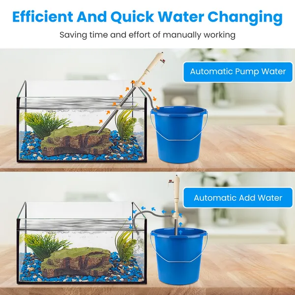 Multifunctional Electric Aquarium Gravel Cleaner Kit Length Adjustable Automatic Fish Tank Vacuum Cleaner — image 2
