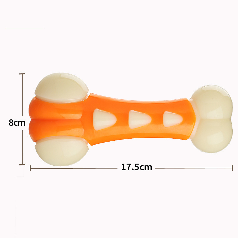 Juguetes para Mascotas Hueso de Nylon y PU Sabor Carne Resistente a Mordiscos Perro Pastor Alemán Collie Fino Puppy — imagen 8