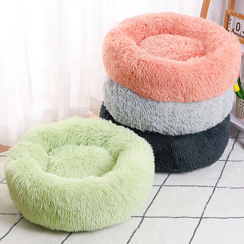 Pet Dog Bed Comfortable Donut Cuddler Round Cat Nest Dog Nest Warm Dog Mat with Soft Plush Material Pet Bed for Dogs and Cats — image 6