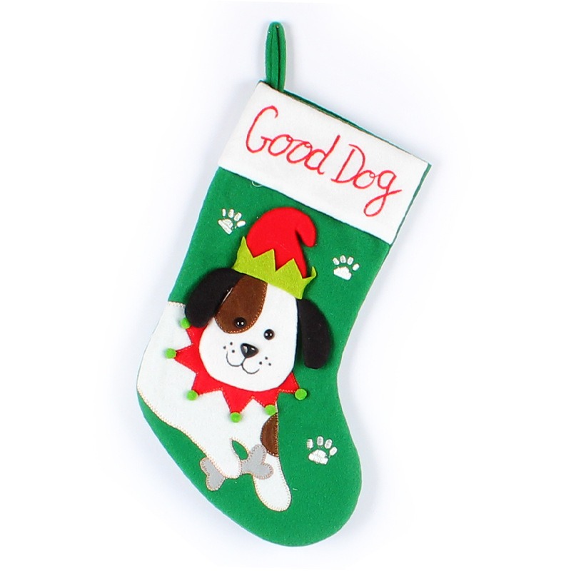 Cute Cat and Dog Christmas Socks Cartoon Christmas Socks Pendant Christmas Tree Gift Bag Decorative Socks — image 2