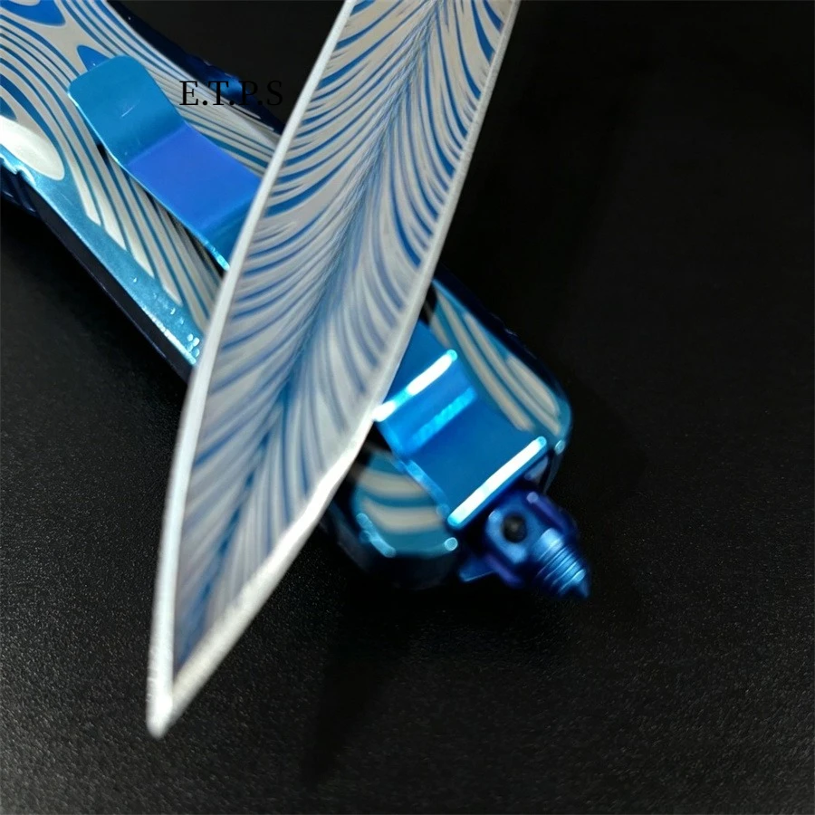 Blue Troodon Knife Outdoor Hunting Survival Tool Multifunctional Pocket Folding Knives with Nylon Sheath — image 1