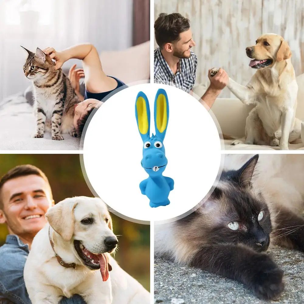 Pet Latex Toys Hippo Squeaky Toys Animal Latex Chew Toys Soft Interactive Dog Toys Crinkle Pet Supplies For Inside Dog And Pet — image 13