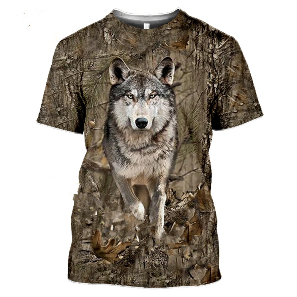 Outdoor Jungle Camouflage Animal Mesh T Shirt — image 7