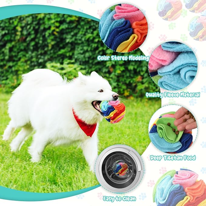 3-Piece Puppy Chew & Snuffle Toy Set With Treat Balls, Interactive Foraging Training Toys For Small And Medium Dogs — image 4