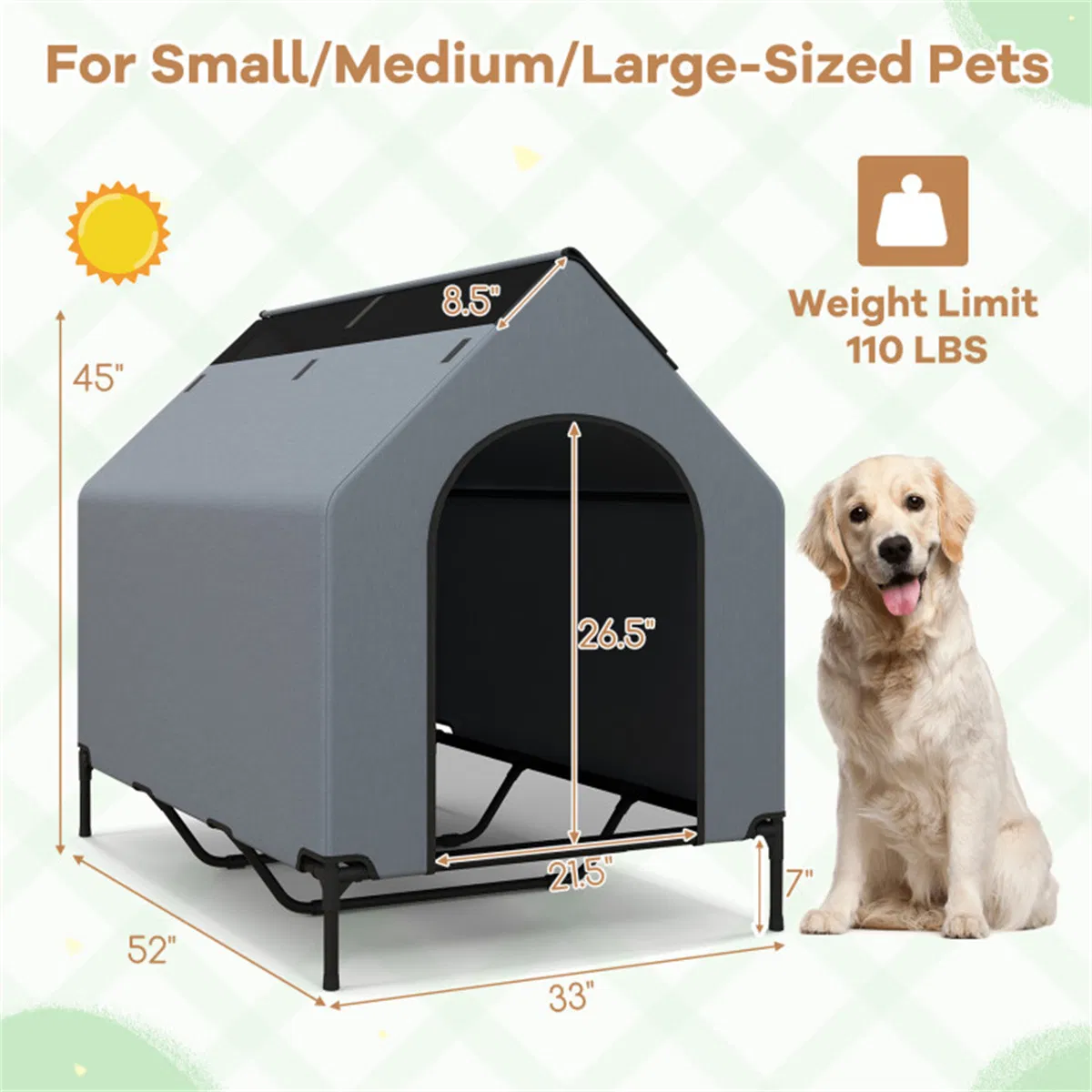33" x 52" pet house with windows — image 4