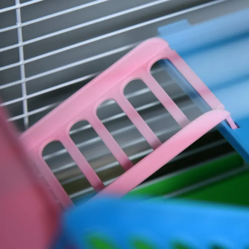 5 Tiers Hamster Cage Portable Animal Travel Carrier W Exercise Wheels Tube — imagen 5