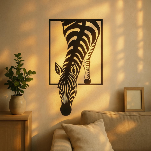 Arte de Pared Moderno de Zebra Negro y Blanco Diseño de Imagen Animal para Salón Oficina Habitación (TikTok, Servicio de Recogida en Temu) — imagen 5