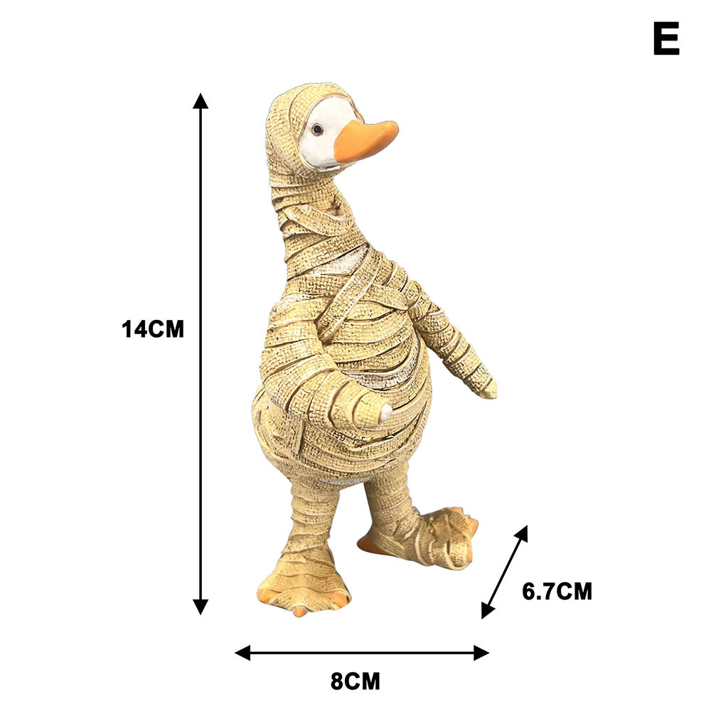 Halloween Duck Figurine Mummy Pumpkin Reaper Witch Ghost Desktop Resin Craft — image 11