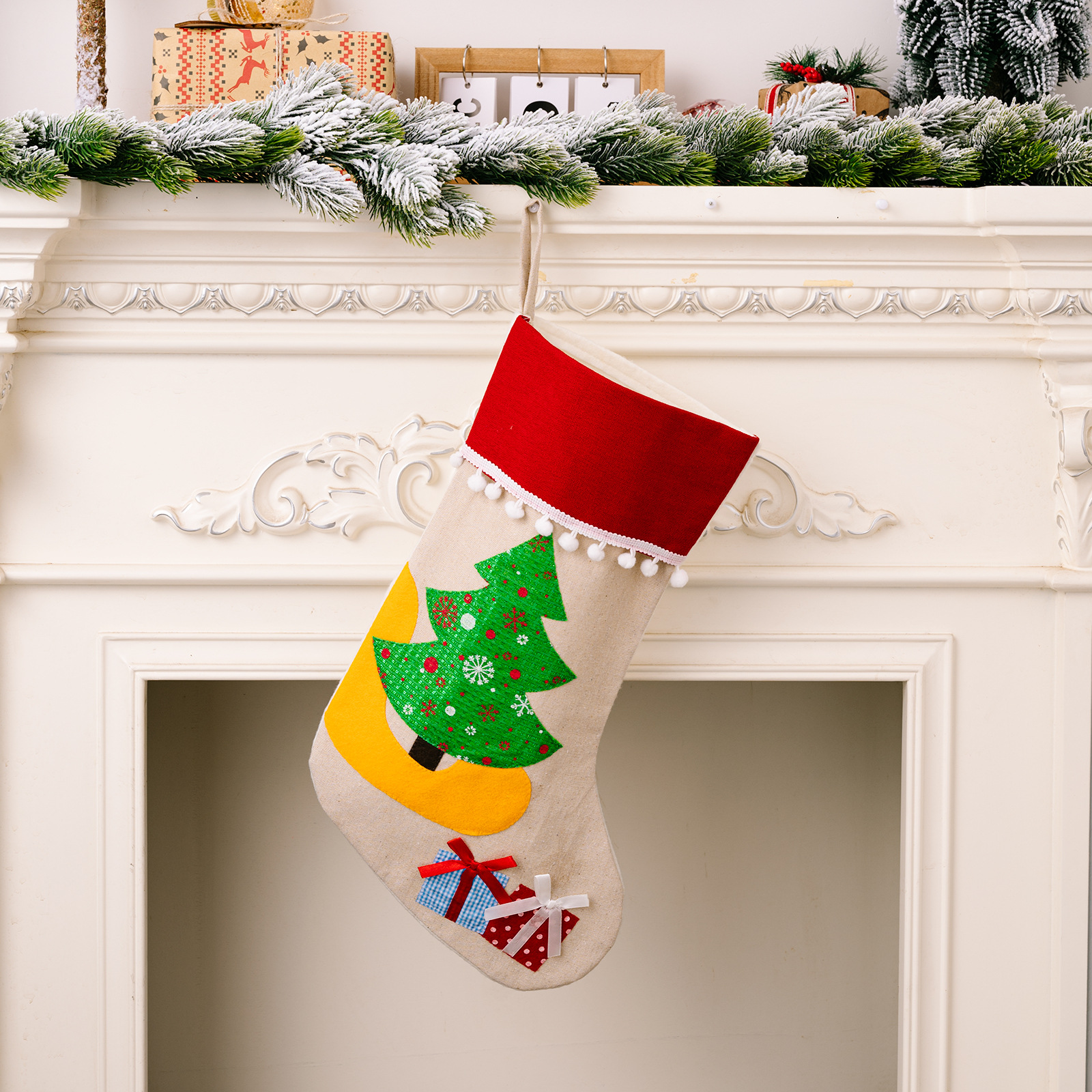 Christmas Decorations Cartoon Christmas Socks Creative Elk Santa Claus Christmas Gift Socks Gift Bag — image 9