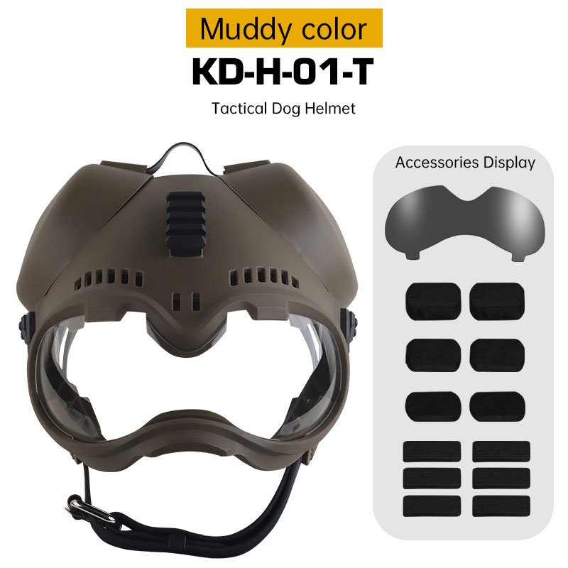 K9 Tactical Dog Helmet - Hunting/Military Training, Motorcycle Protection + Goggles — image 8