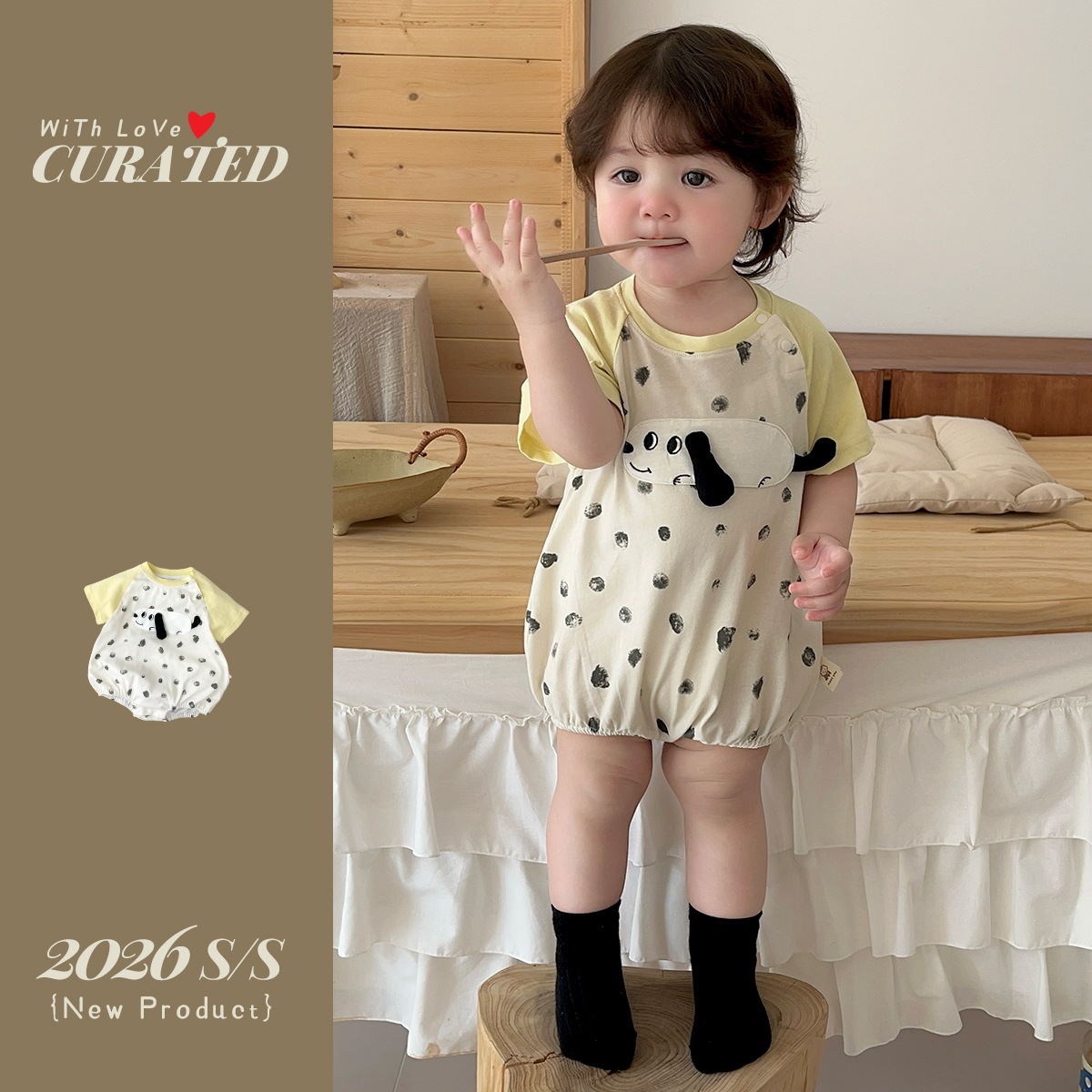 Traje de Polka Dot para Perro, Vestido Corto con Mangas y Pantalones Cortos — imagen 5