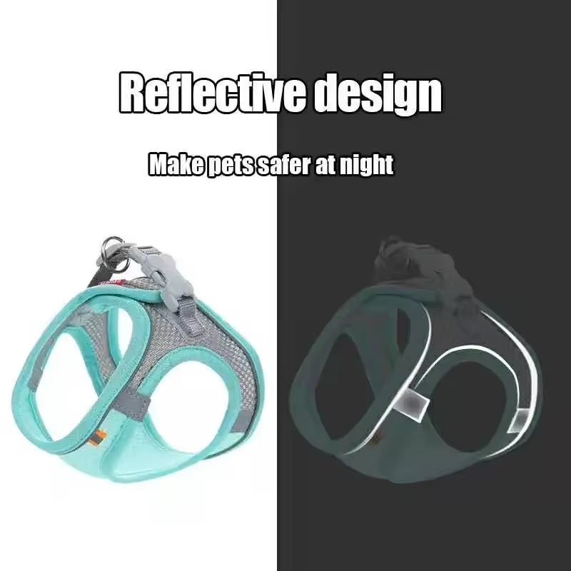 Arnes de Refuerzo Seguros y Respirables para Gatos y Perros Pequeños y Medianos con Cinta Reflectante para Caminatas al Aire Libre — imagen 2