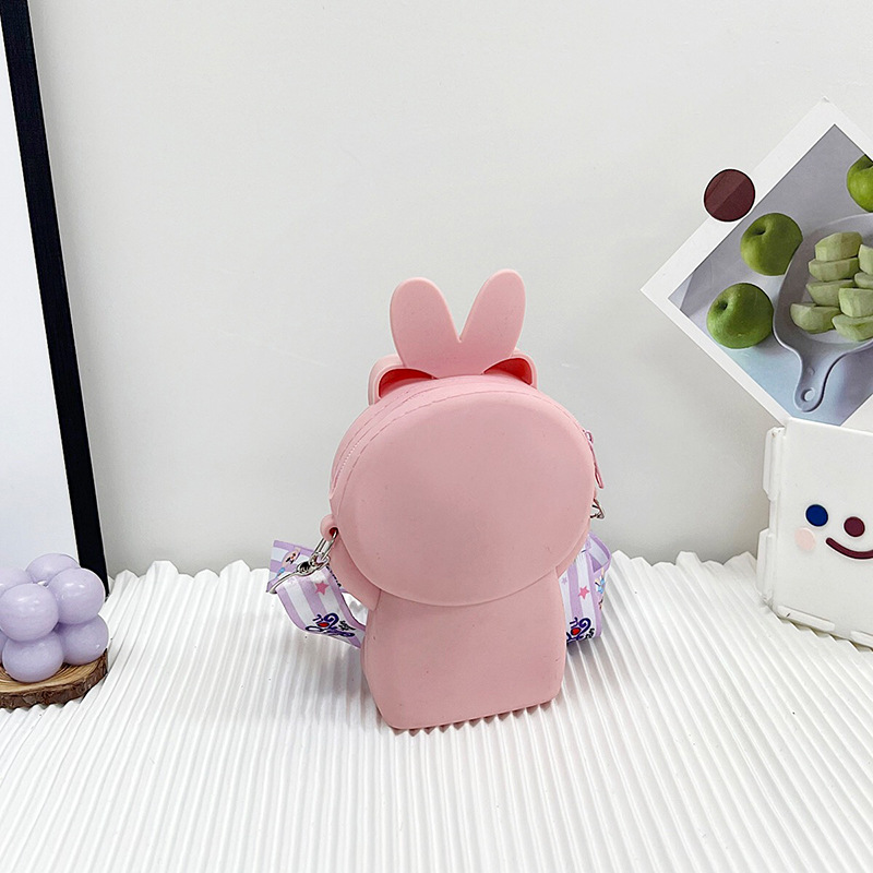 Silicone Cartoon Rabbit Small Bag Girl One Shoulder Messenger Bag Princess Coin Purse — image 3