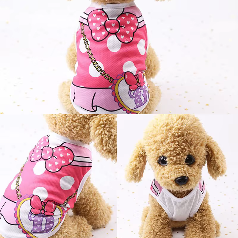 Pet Dog Clothes Cartoon Clothing Puppy Dogs Soft Vests Summer Shirt Casual T-Shirt for Small Pet Supplies — image 4