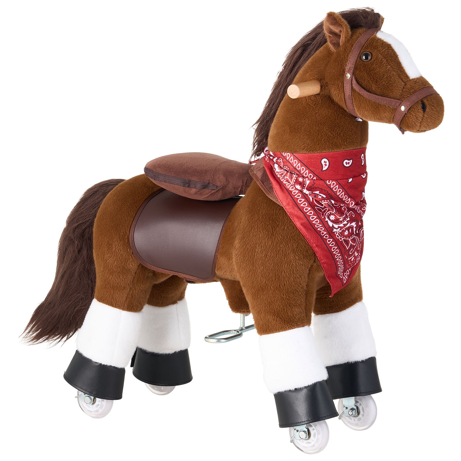 Caballo de Montar para Niños, Juguetes de Equitación sin Batería, Ruedas Suaves con Anillo de Parada Anti-Rollo, Asiento Elevado Actualizado, Manijas, Pedales, Capacidad Máxima 110 lbs para Edades 3-8 — imagen 1