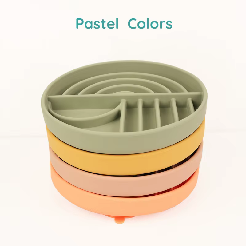 Dog Cat Pet Slow Food Bowl Cat Anti-Knockover Anti-Slip Food Bowl Puppy Anti-choking Silicone Feeder Toy Food Plate Pet supplies — image 5