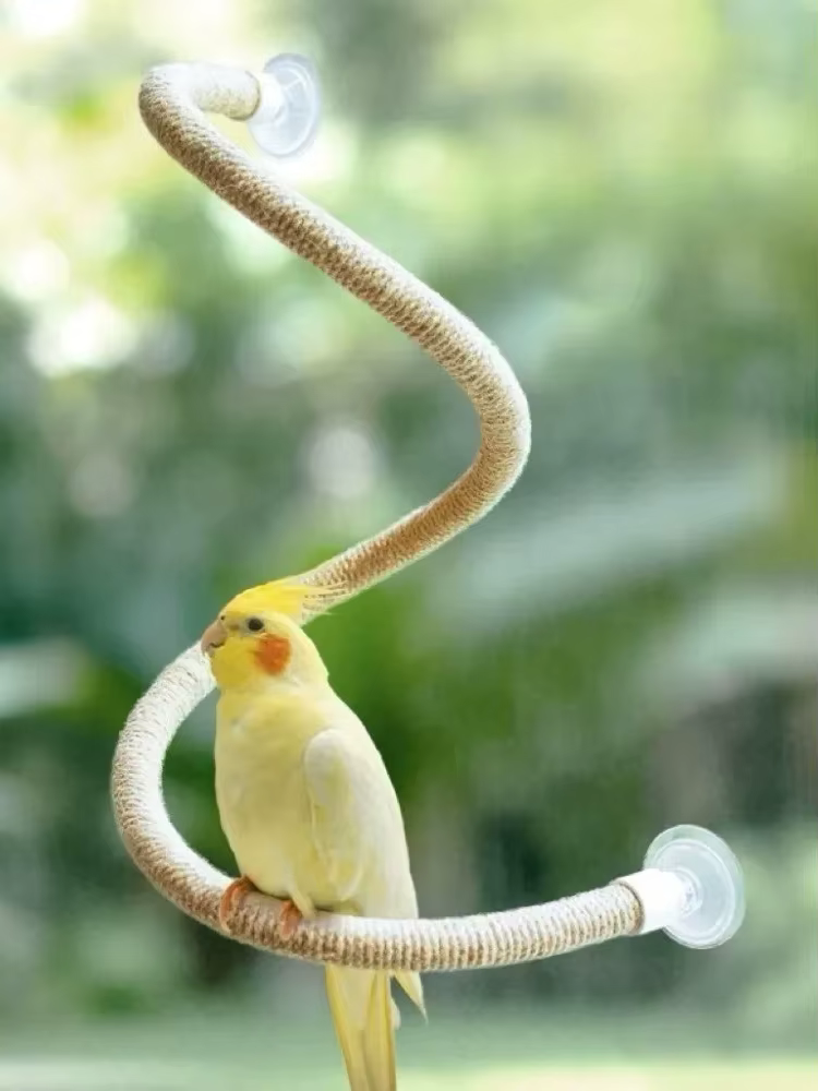 Linen Rope DIY Bendable Perch for Birds Non-slip Comfortable Grip Suction Cup Bird Climbing Rope Stable Durable 2026 — image 5