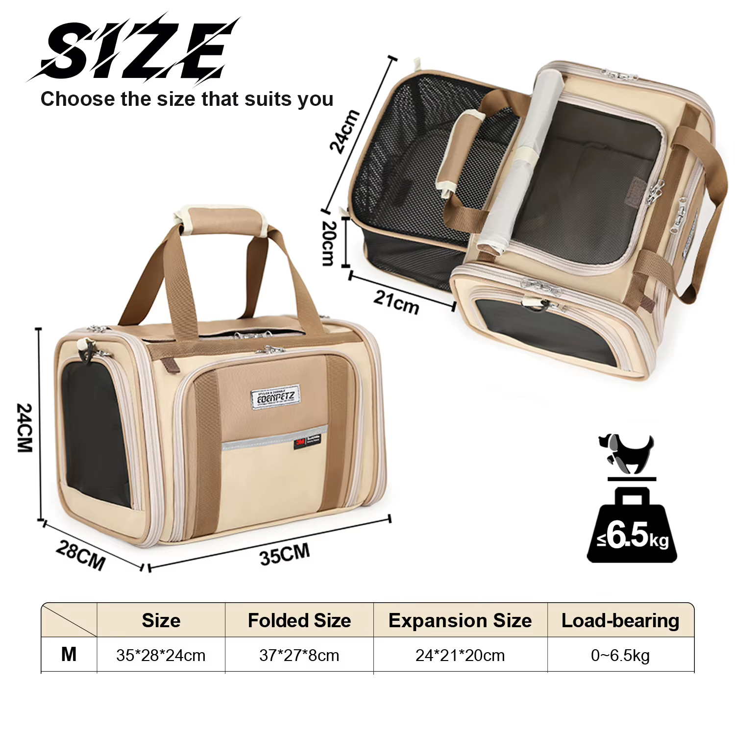 Pet Carrier Bag for Cats And Small Dogs Airline Approved Portable Puppy Bag for Cabin Travel with Expanded Comfort — image 2